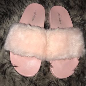 Steve Madden Fur Slides